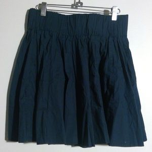 H&M navy blue cotton mini-skirt
